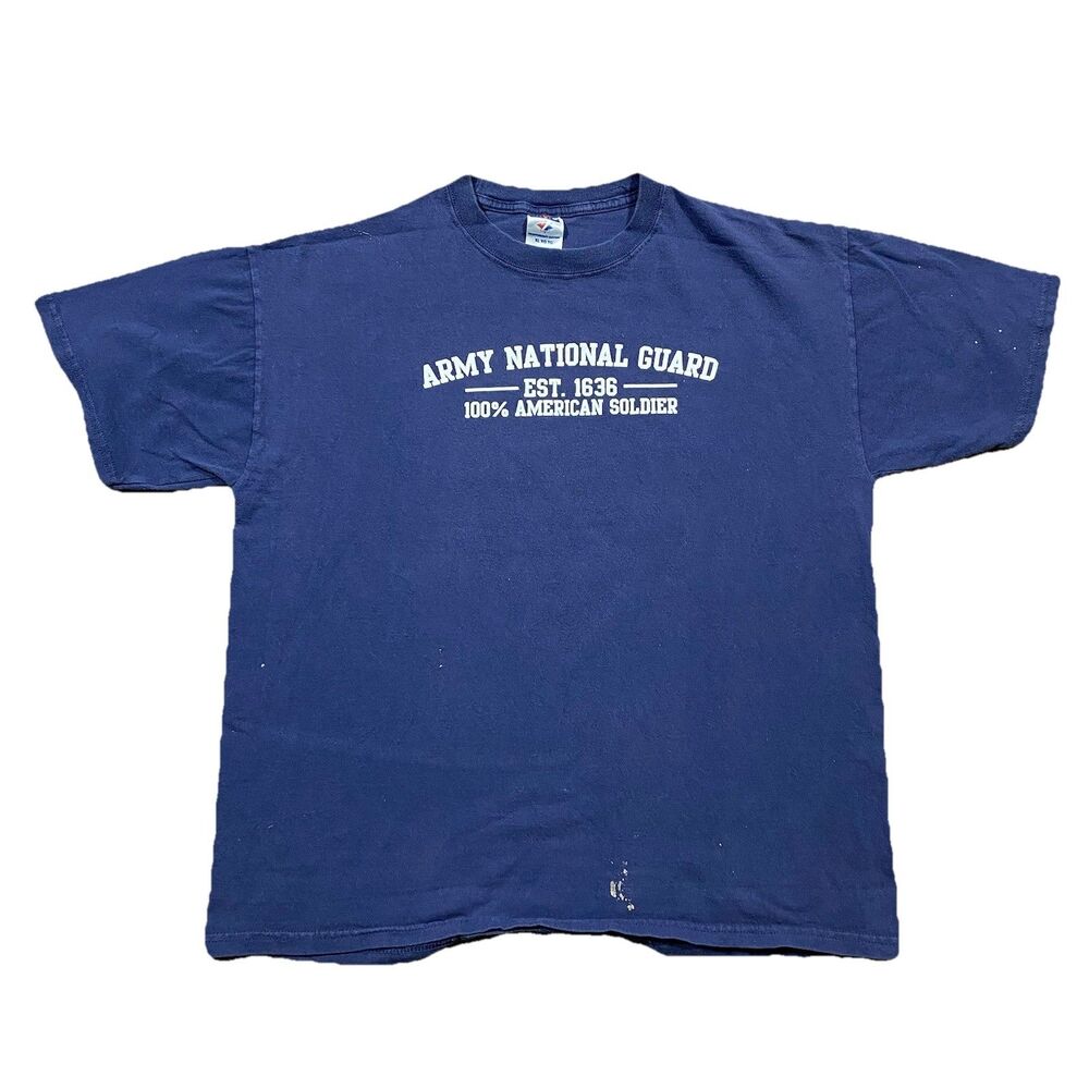 Army National Guard T Shirt Attitude Graphic Navy Blue XL Jerzees
